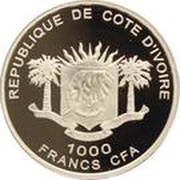 1000 Francs CFA FIFA World Cup Championship 2010 obverse image