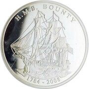 1000 Francs CFA HMS Bounty, Ivory Coast, 2008 reverse image