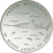 1000 Francs CFA Pristis Microdon, Ivory Coast, 2009 reverse image