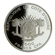 1000 Francs CFA Antidorcas Marsupialis obverse image