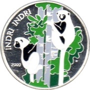 1000 Francs CFA Indri Indri, Ivory Coast, 2009 reverse image