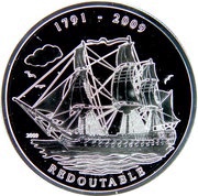 1000 Francs CFA Redoutable, Ivory Coast, 2009 reverse image