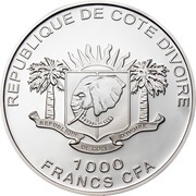 1000 Francs CFA Mammoth obverse image