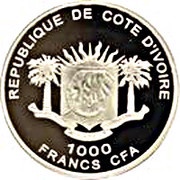 1000 Francs CFA FIFA World Cup 2010 obverse image