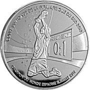 1000 Francs CFA FIFA World Cup 2010, Ivory Coast, 2010 reverse image