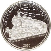 1000 Francs CFA Calais-Mediterranean Express, Ivory Coast, 2013 reverse image