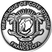 1000 Francs CFA Chimpanzee obverse image