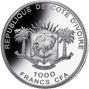1000 Francs CFA Canonisation of Mother Teresa obverse image