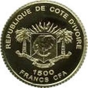 1500 Francs CFA Hanging Gardens of Babylon obverse image