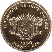 1500 Francs CFA Olympian Statue of Jupiter obverse image