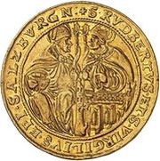 10 Ducats - Wolf Dietrich von Raitenau, Austria, 1587 reverse image