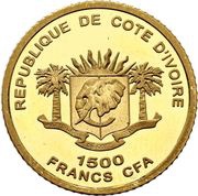 1500 Francs CFA Statue of Christ the Redeemer obverse image