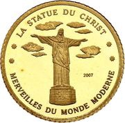 1500 Francs CFA Statue of Christ the Redeemer, Ivory Coast, 2007 reverse image