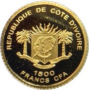 1500 Francs CFA Taj Mahal obverse image