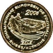 1500 Francs CFA European Football Championship 2008, Ivory Coast, 2007 reverse image