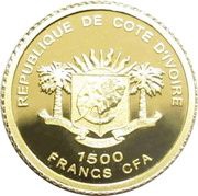 1500 Francs CFA Justitia obverse image