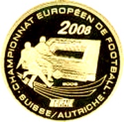 1500 Francs CFA European Football Championship 2008, Ivory Coast, 2008 reverse image
