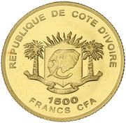 1500 Francs CFA Arabian Warship obverse image