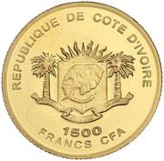 1500 Francs CFA Ming Treasure Ship obverse image