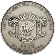 1500 Francs CFA The Mecca / Qibla Compass obverse image