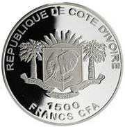 1500 Francs CFA Colossus of Rhodes obverse image