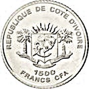 1500 Francs CFA Egyptian Pyramids obverse image