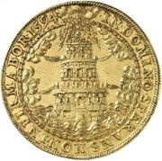 10 Ducats - Wolf Dietrich Von Raitenau, Austria, 1594 reverse image