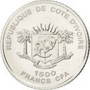 1500 Francs CFA Olympian Statue of Jupiter obverse image