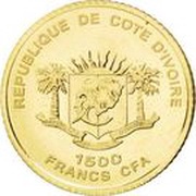 1500 Francs CFA Senufo Mask obverse image
