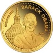 1500 Francs CFA Barack Obama, Ivory Coast, 2011 reverse image
