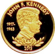 1500 Francs CFA Kennedy's Assassination, Ivory Coast, 2013 reverse image