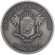 5000 Francs CFA Lion obverse image