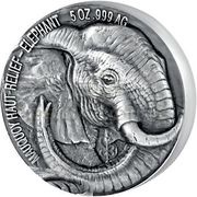 5000 Francs CFA Elephant, Ivory Coast, 2017 reverse image