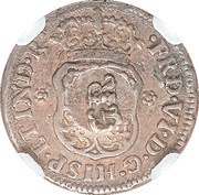 5 Pence - George II FRD VI D G HISP ET IND R; Mexico City mint; countermarked obverse image