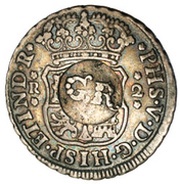 1 Shilling 8 Pence - George II PHS V D G HISP ET IND REX; Mexico City mint; countermarked obverse image