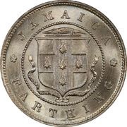 1 Farthing - Edward VII Arms with vertical shading reverse image