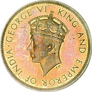 1 Farthing - George VI With "King and Emperor"; Small Head obverse image
