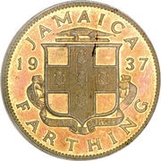 1 Farthing - George VI With "King and Emperor"; Small Head reverse image