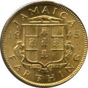 1 Farthing - George VI With "King and Emperor"; Large Head reverse image