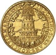 12 Ducat - Wolf Dietrich Von Raitenau, Austria, 1594 reverse image