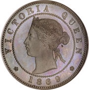 ½ Penny - Victoria Piedfort obverse image