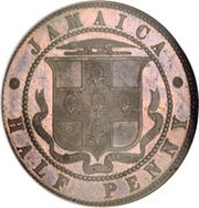 ½ Penny - Victoria Piedfort reverse image