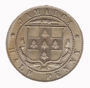 ½ Penny - George V reverse image