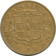 ½ Penny - George VI With "King and Emperor"; Large Head reverse image