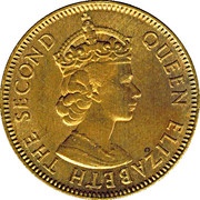 ½ Penny - Elizabeth II Arms without supporters obverse image