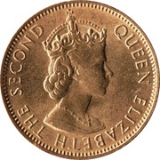 ½ Penny - Elizabeth II Arms with supporters obverse image