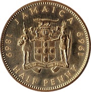 ½ Penny - Elizabeth II Jamaican Coinage reverse image