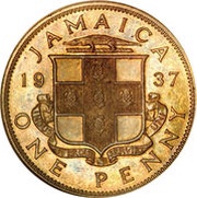 1 Penny - George VI With "King and Emperor"; Small Head reverse image