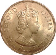 1 Penny - Elizabeth II Arms without supporters obverse image
