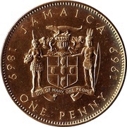 1 Penny - Elizabeth II Jamaican Coinage reverse image